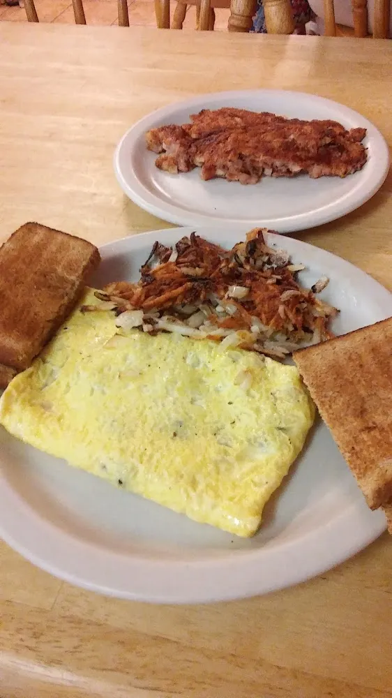 3 Egg Omelettewith Cheese Bacon Mushrooms